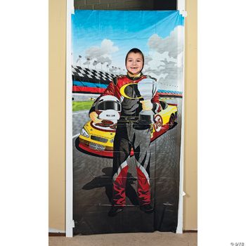 Race Car Driver Photo Door Banner