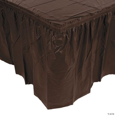 Chocolate Brown Pleated Table Skirts