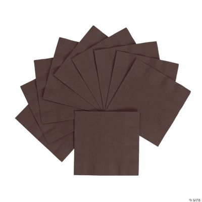 Chocolate Brown Beverage Napkins
