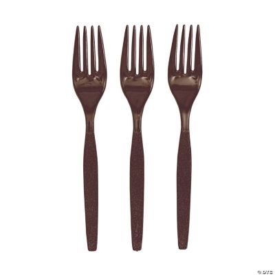 Chocolate Brown Party Forks