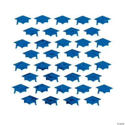 Blue Graduation Hat Confetti