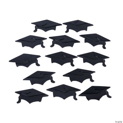 Black Graduation Hat Confetti