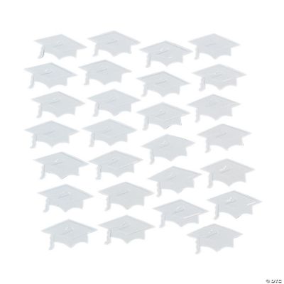 White Graduation Hat Confetti