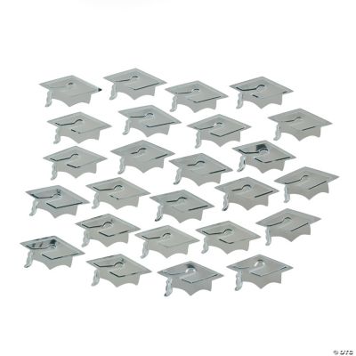 Silver Graduation Hat Confetti