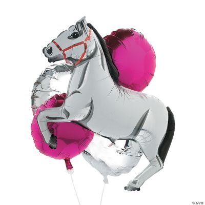 White Horse Birthday Balloon Set
