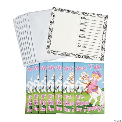 Pink Cowgirl Invitations