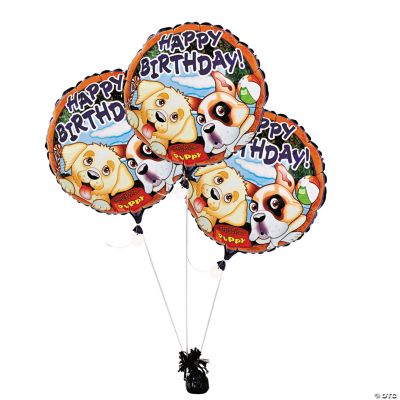 Birthday Puppy Mylar Balloons
