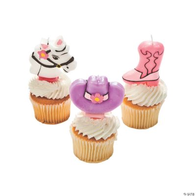 Pink Cowgirl Cake Topper Candles