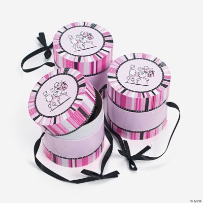 Pink Poodle Treat Hat Boxes