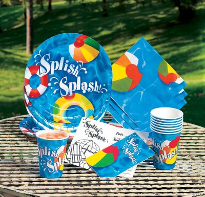 Swimming Pool Party Tableware & Invitations