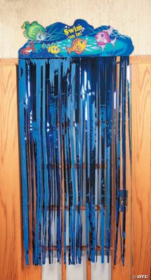 Tropical Fish Door Curtain With Fringe