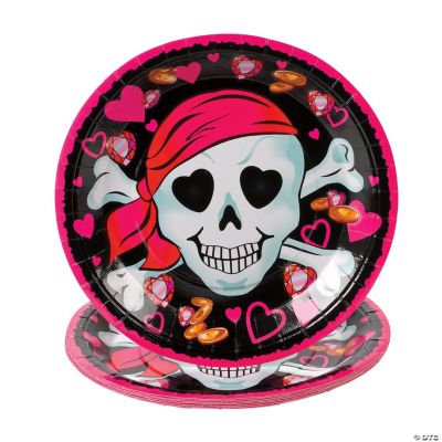 Pink Pirate Girl Dinner Plates