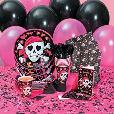 Pink Pirate Girl Basic Party Pack