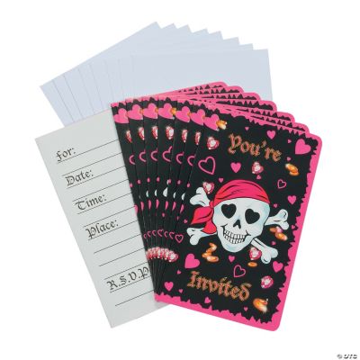 Pink Pirate Girl Invitations