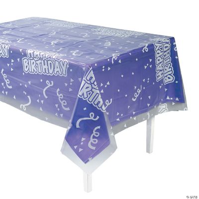 Clear “Happy Birthday” Printed Table Cover