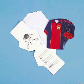 Bowling Jersey-Shaped Invitations