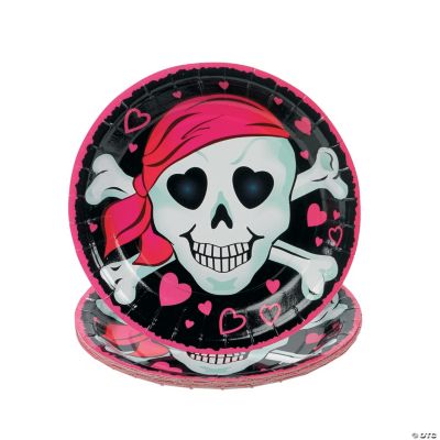 Pink Pirate Girl Dessert Plates