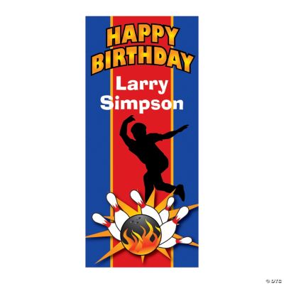 Personalized Bowling Party Door Cover
