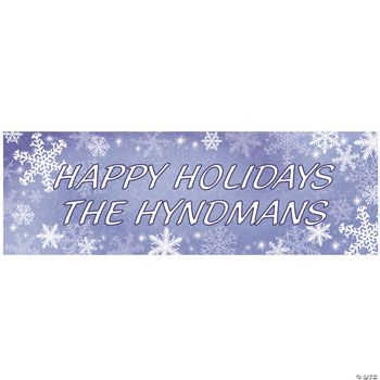 Personalized Snowflake Banner - Small