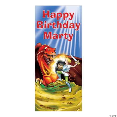 Personalized Knight & Dragon Door Cover