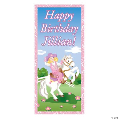 Personalized Pink Cowgirl Door Cover