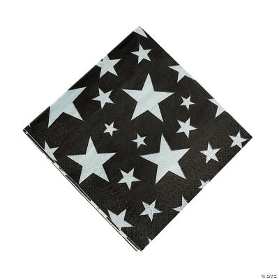 Silver Foil Star Luncheon Napkins