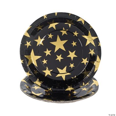Gold Foil Star Dinner Plates