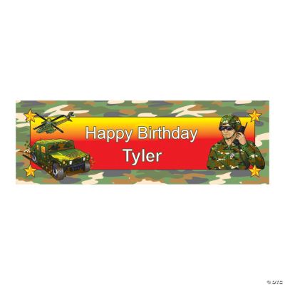 Personalized Camouflage Army Banner - Medium