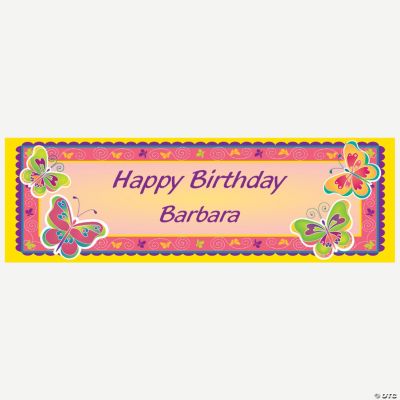 Personalized Butterfly Banner - Medium