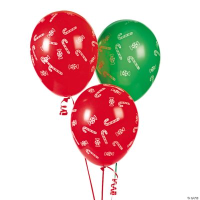 Candy Cane Latex Balloons