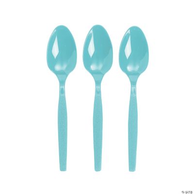 Light Blue Plastic Spoons