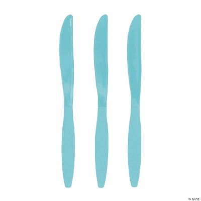 50 Plastic Light Blue Knives