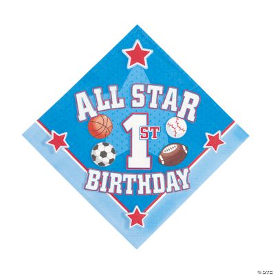 All Star 1st Birthday Luncheon Napkins