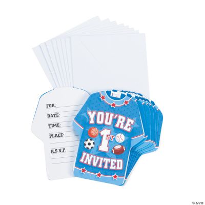 All Star 1st Birthday Invitations