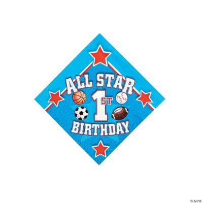 All Star 1st Birthday Beverage Napkins