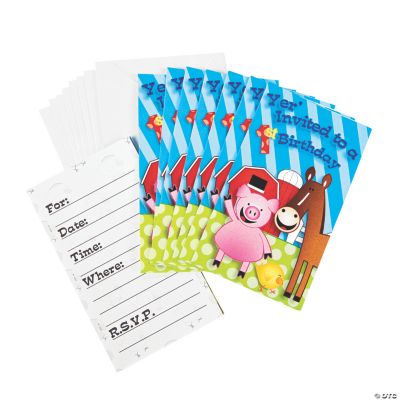 Farm 1st Birthday Invitations
