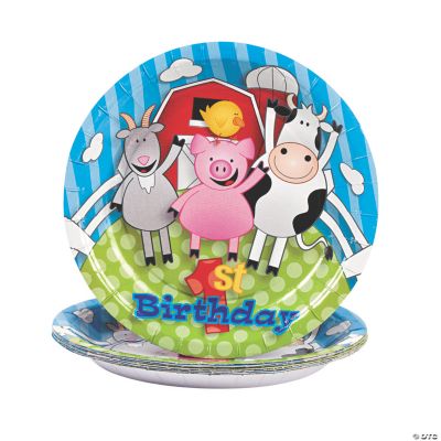 Farm 1st Birthday Dessert Plates