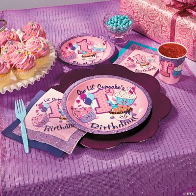 1st Birthday Cupcake Basic Party Pack