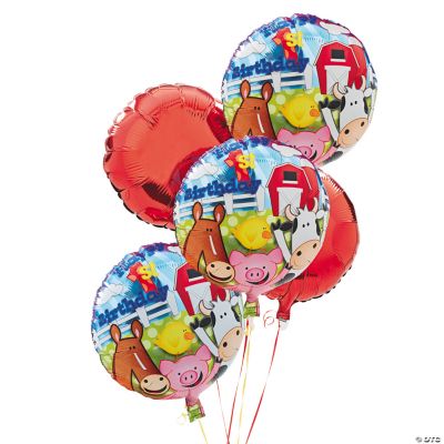 8 Piece Farm 1st Birthday Balloon Set