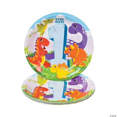 Dinosaur 1st Birthday Dessert Plates