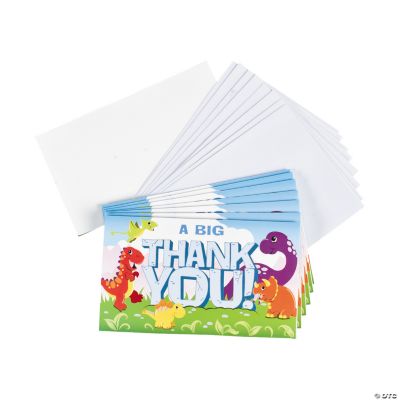 Dinosaur 1st Birthday Thank You Cards