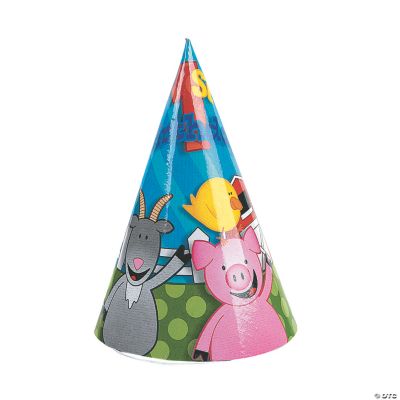 Farm 1st Birthday Cone Hats
