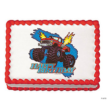 Monster Truck Birthday Cake on Monster Truck Birthday Edible Image   Cake Decoration   Oriental