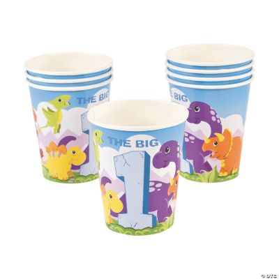 1st Dinosaur Birthday Cups