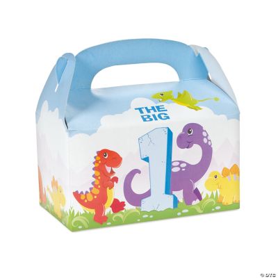 Dinosaur 1st Birthday Unfilled Treat Boxes