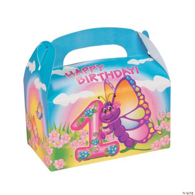 Butterfly 1st Birthday Treat Boxes