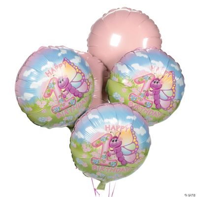 Butterfly 1st Birthday Balloon Set