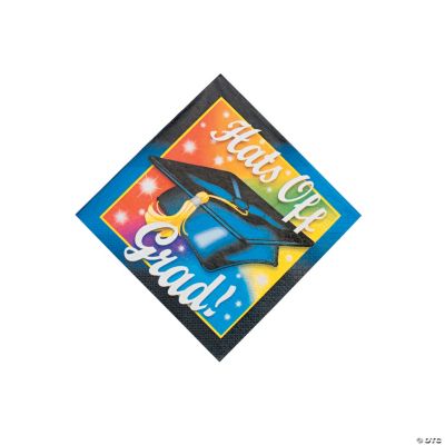 “Hats Off To The Grad!” Beverage Napkins