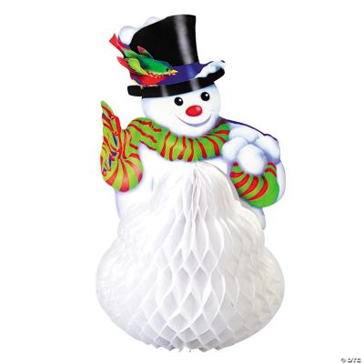 Paper Snowman Tissue Centerpiece