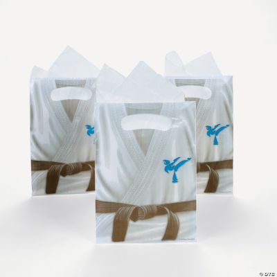 Birthday Treat Bags on Black Belt Birthday Treat Bags  Plastic Goody Bags   Boxes  Party